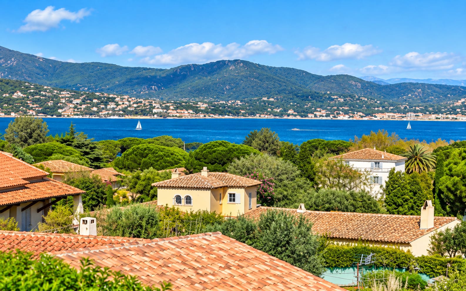 Villa avec piscine, vue Golfe de Saint-Tropez